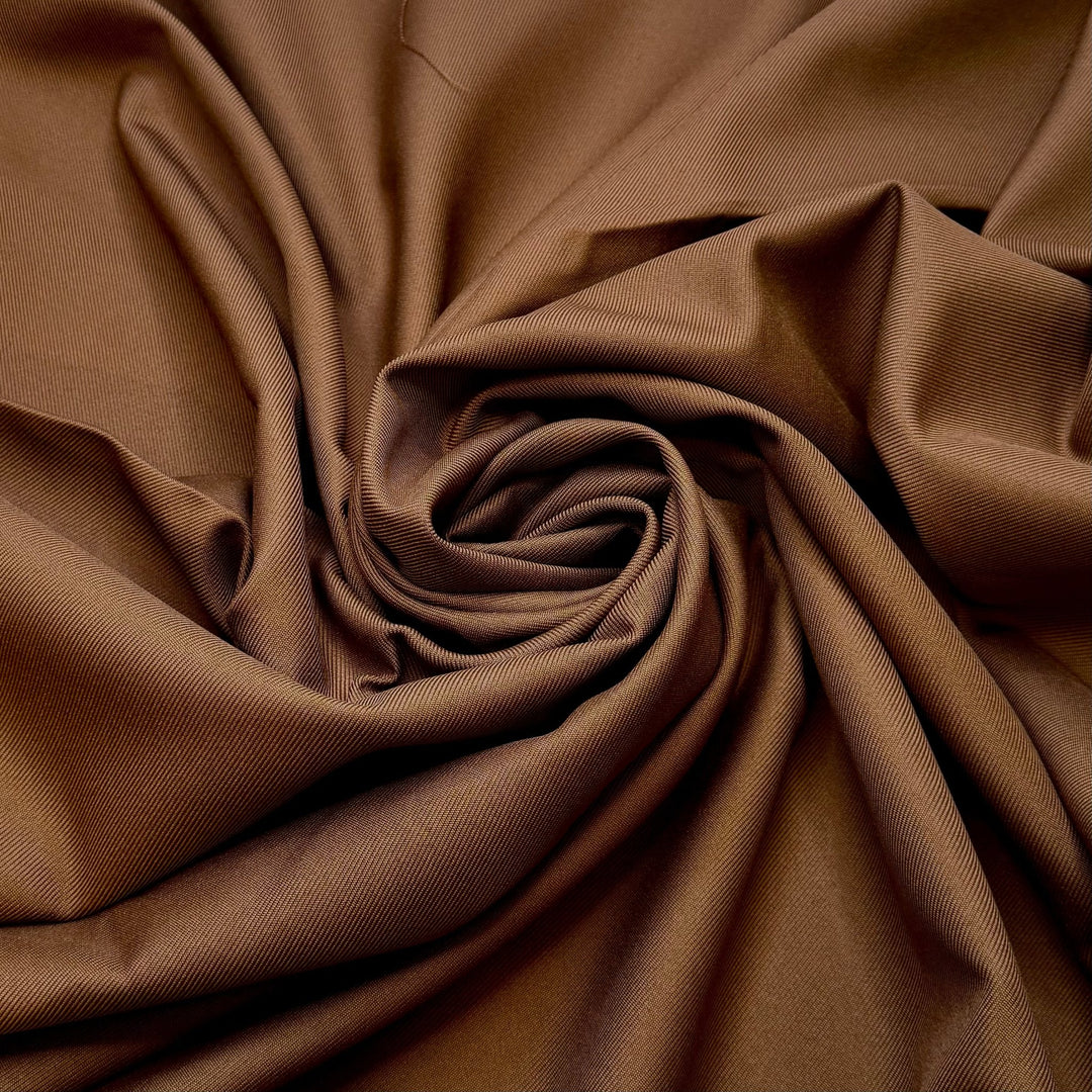 Happy 2005 - Polyester Blend Woven - Dark Beige - 2.7M Bundle - True Deadstock fabric Fabric by private - Sustainable Textile | FABCYCLE