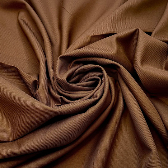 Happy 2005 - Polyester Blend Woven - Dark Beige - 2.7M Bundle - True Deadstock fabric Fabric by private - Sustainable Textile | FABCYCLE