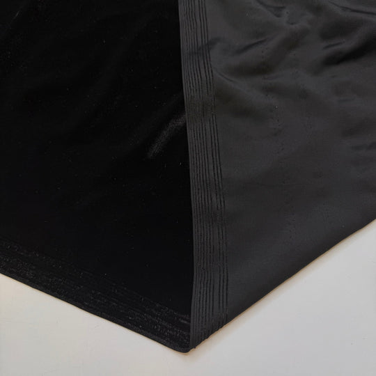 Happy New Year 1987 - Knitted Velour Polyester Blend Knit - Black - 2M Bundle - True Deadstock fabric Fabric by private - Sustainable Textile | FABCYCLE