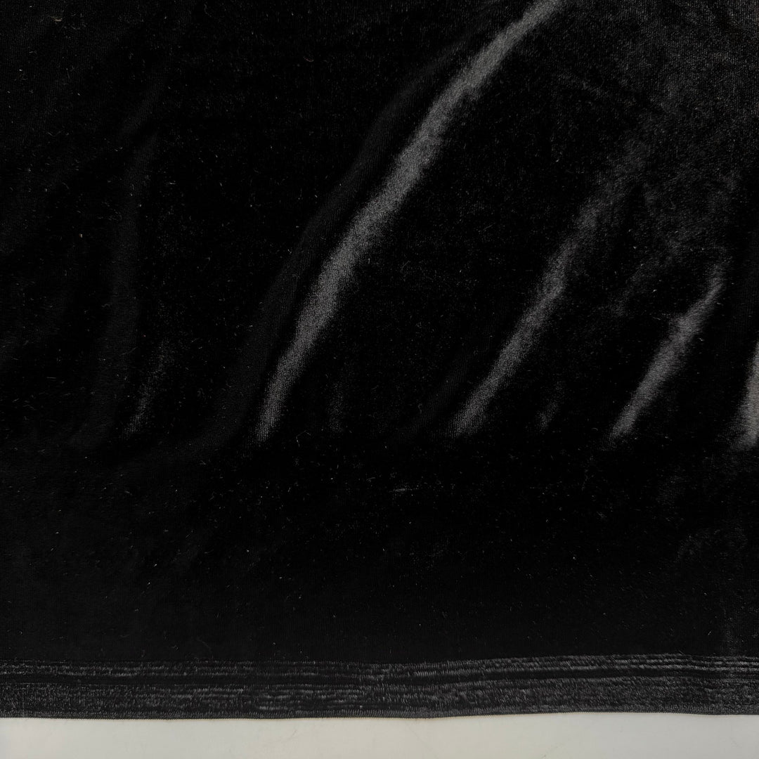 Happy New Year 1987 - Knitted Velour Polyester Blend Knit - Black - 2M Bundle - True Deadstock fabric Fabric by private - Sustainable Textile | FABCYCLE