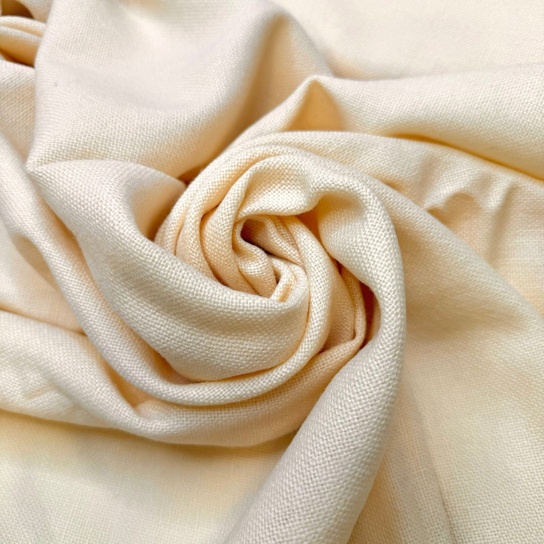 Hatching Eggs - Fire Retardent Twill Weave Wool Blend Woven - Cream - 2.1M Bundle - True Deadstock fabric Fabric by private - Sustainable Textile | FABCYCLE