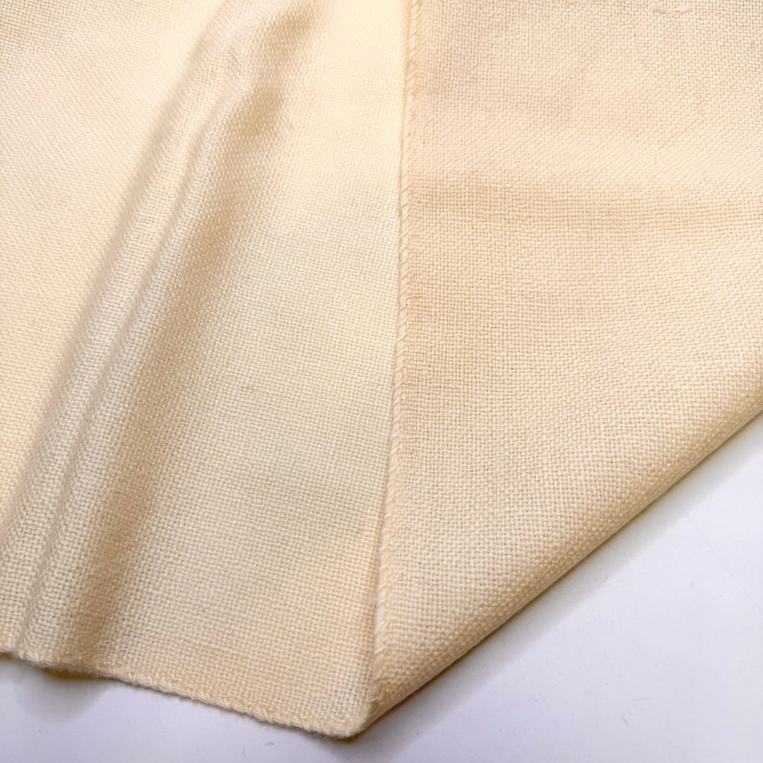 Hatching Eggs - Fire Retardent Twill Weave Wool Blend Woven - Cream - 2.1M Bundle - True Deadstock fabric Fabric by private - Sustainable Textile | FABCYCLE