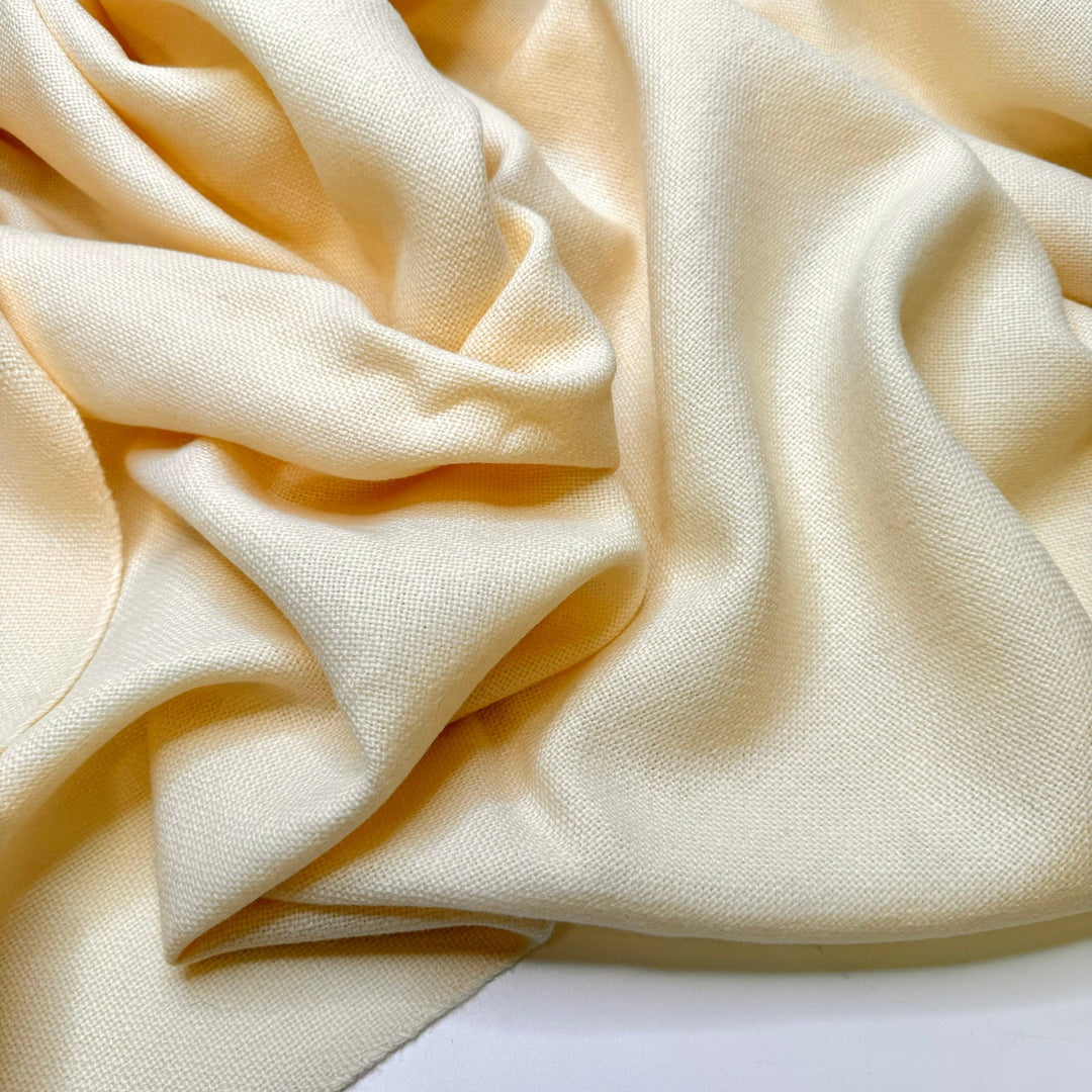 Hatching Eggs - Fire Retardent Twill Weave Wool Blend Woven - Cream - 2.1M Bundle - True Deadstock fabric Fabric by private - Sustainable Textile | FABCYCLE