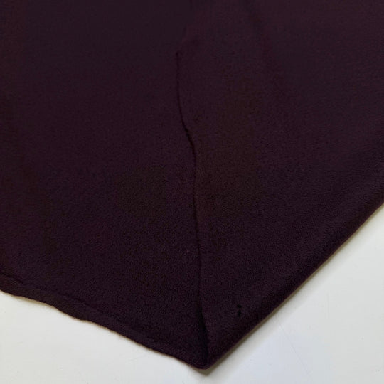 Hats Off To Ya - Felted Crepe Wool Blend Woven - Deep Eggplant - Bundles - True Deadstock fabric Fabric by private - Sustainable Textile | FABCYCLE