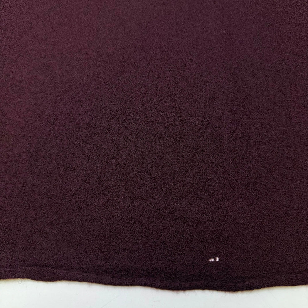 Hats Off To Ya - Felted Crepe Wool Blend Woven - Deep Eggplant - Bundles - True Deadstock fabric Fabric by private - Sustainable Textile | FABCYCLE