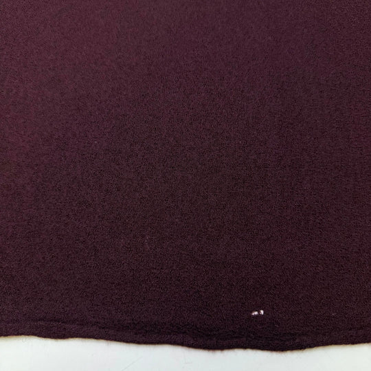 Hats Off To Ya - Felted Crepe Wool Blend Woven - Deep Eggplant - Bundles - True Deadstock fabric Fabric by private - Sustainable Textile | FABCYCLE