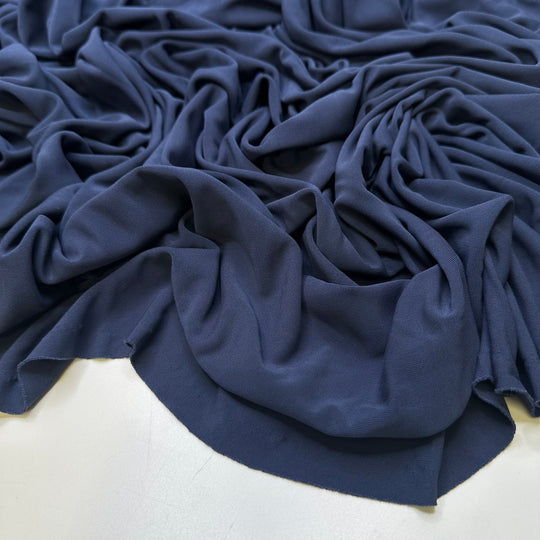 He Instantly Knew - Jersey Poly Knit - Navy - 2M Bundle - True Deadstock fabric Fabric by private - Sustainable Textile | FABCYCLE