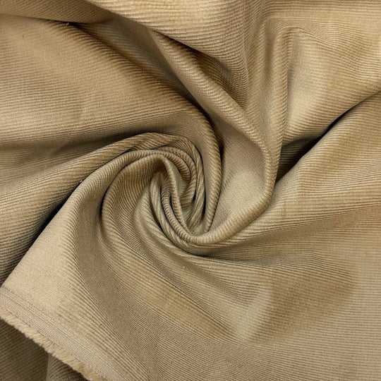 Heart Of Gold - Corduroy Cotton/Spandex Woven - Gold/Beige - 2M Bundle - True Deadstock fabric Fabric by private - Sustainable Textile | FABCYCLE