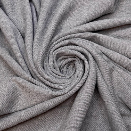 Heather - Rib Knit Cotton Knit - Grey - 1.25M Bundle - True Deadstock fabric Fabric by private - Sustainable Textile | FABCYCLE