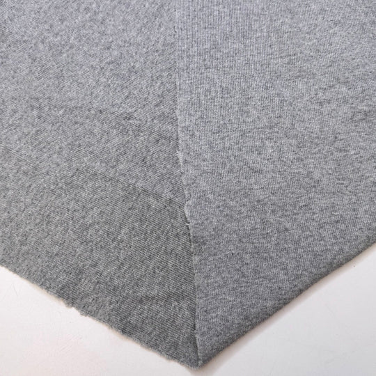 Heather - Rib Knit Cotton Knit - Grey - 1.25M Bundle - True Deadstock fabric Fabric by private - Sustainable Textile | FABCYCLE