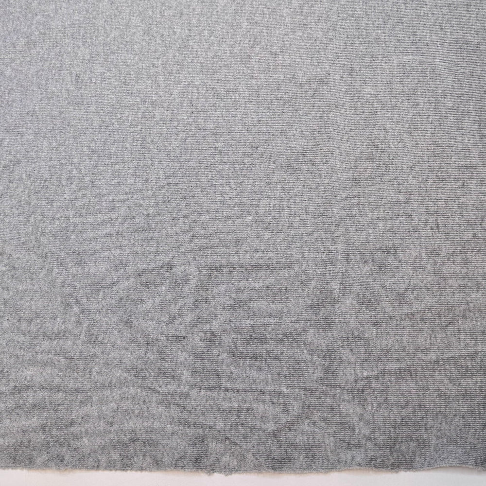 Heather - Rib Knit Cotton Knit - Grey - 1.25M Bundle - True Deadstock fabric Fabric by private - Sustainable Textile | FABCYCLE