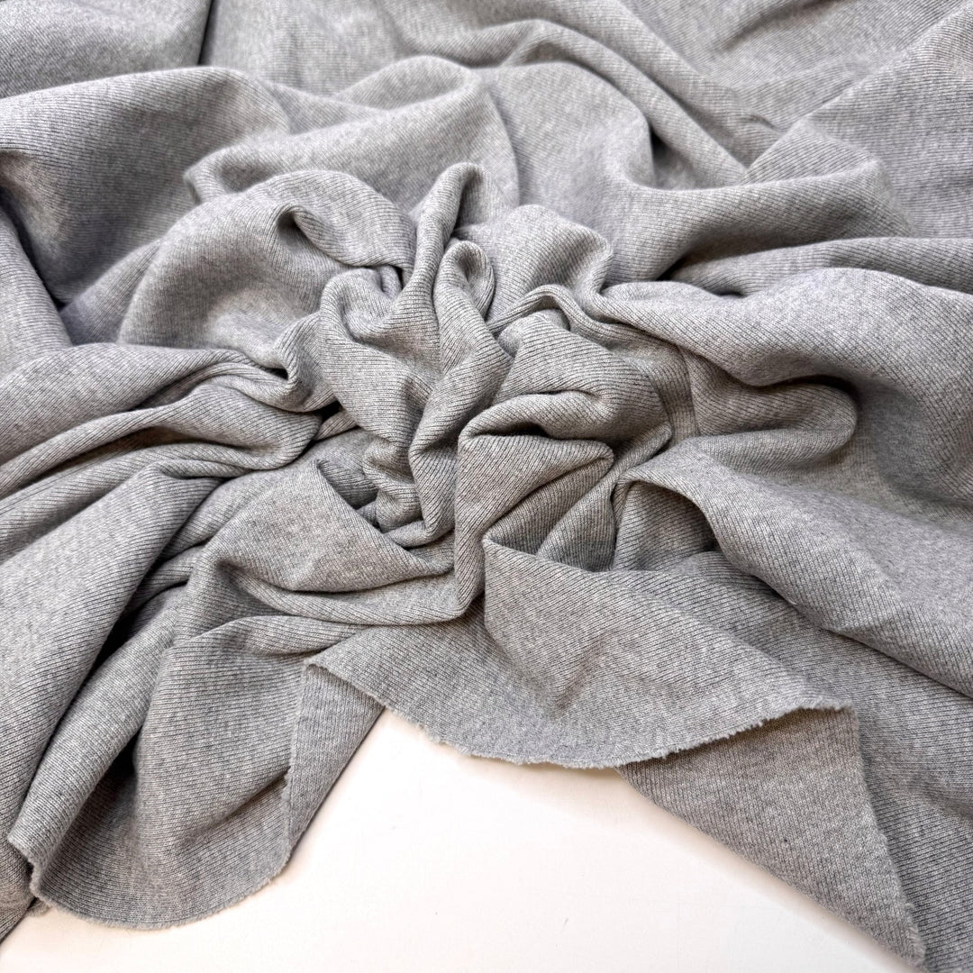 Heather - Rib Knit Cotton Knit - Grey - 1.25M Bundle - True Deadstock fabric Fabric by private - Sustainable Textile | FABCYCLE