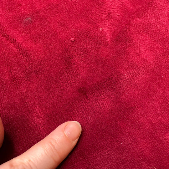 Heavy Heavy Drapes - Vintage Velvet Cotton Woven - Red - 1.9M Bundle - True Deadstock fabric Fabric by private - Sustainable Textile | FABCYCLE
