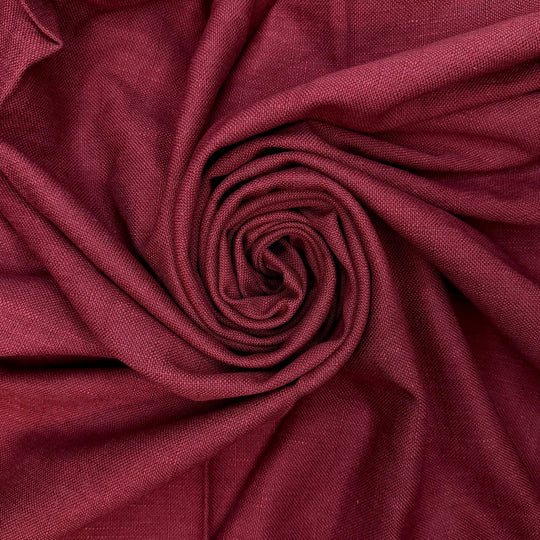 Heavy Vintage Furniture - Fire Retardent Cotton Woven - Burgundy - 1.8M Bundle - True Deadstock fabric Fabric by private - Sustainable Textile | FABCYCLE