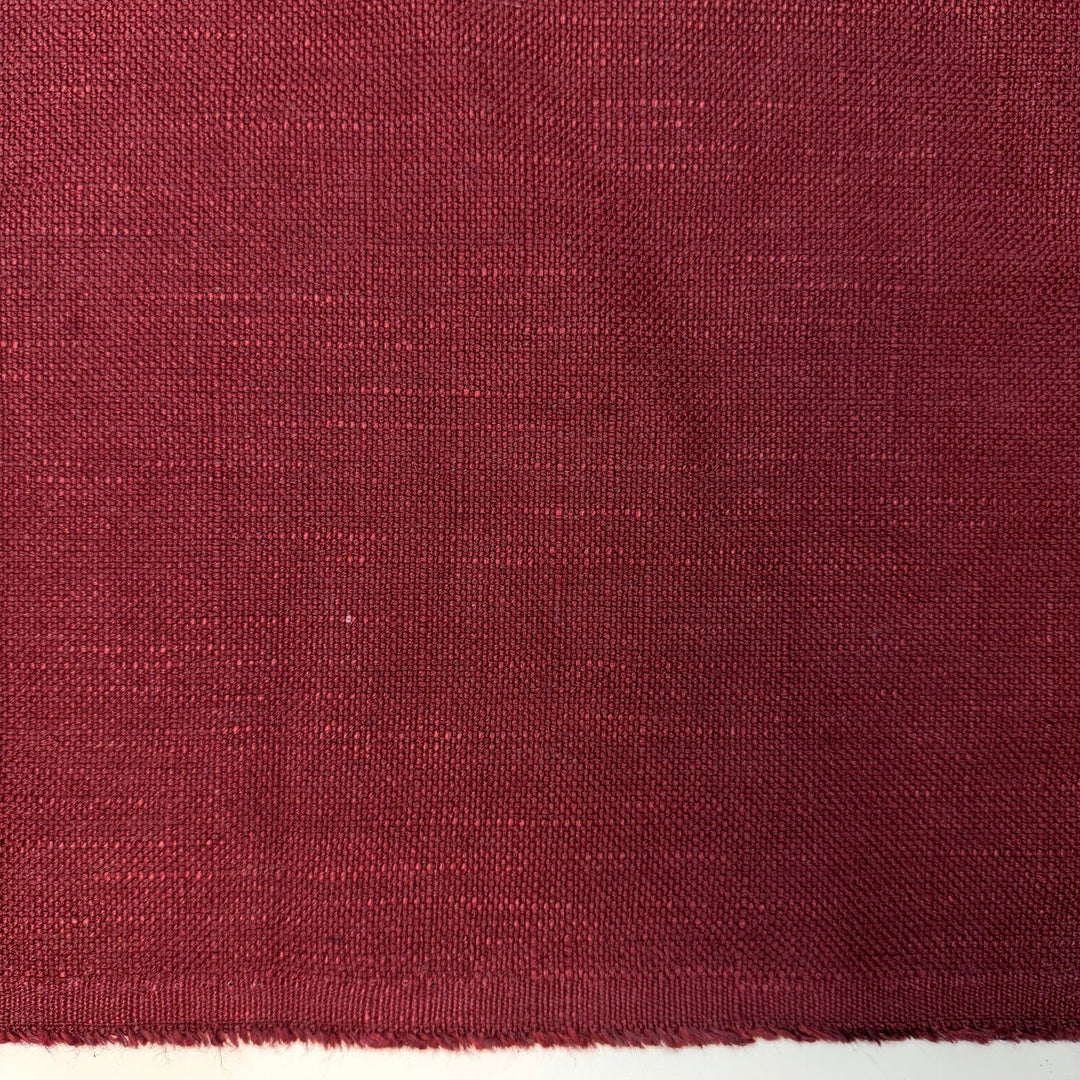 Heavy Vintage Furniture - Fire Retardent Cotton Woven - Burgundy - 1.8M Bundle - True Deadstock fabric Fabric by private - Sustainable Textile | FABCYCLE