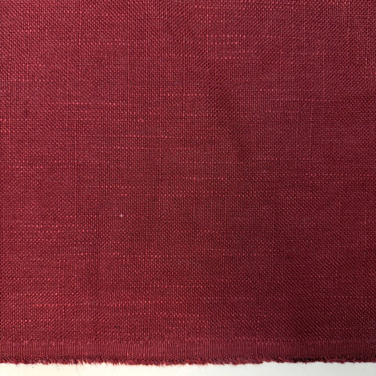 Heavy Vintage Furniture - Fire Retardent Cotton Woven - Burgundy - 1.8M Bundle - True Deadstock fabric Fabric by private - Sustainable Textile | FABCYCLE