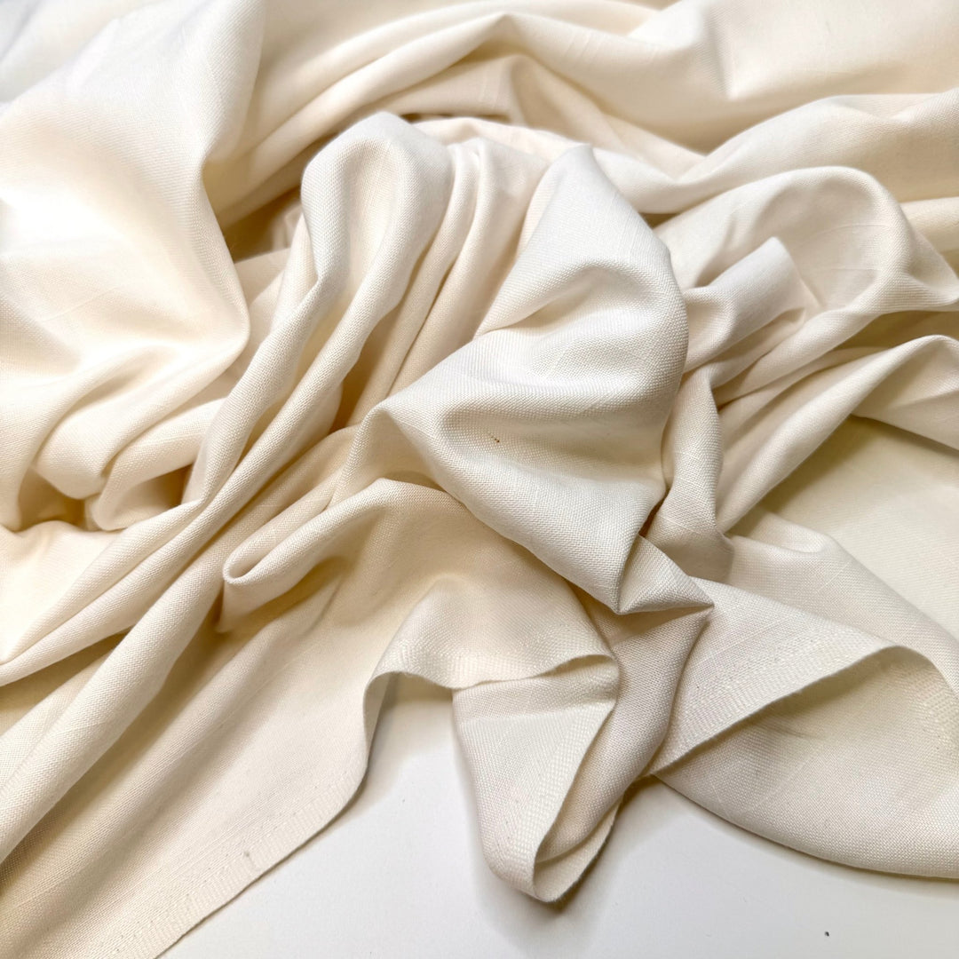 Help Me Destash - Polyester Blend Woven - White - 4M Bundle - True Deadstock fabric Fabric by private - Sustainable Textile | FABCYCLE