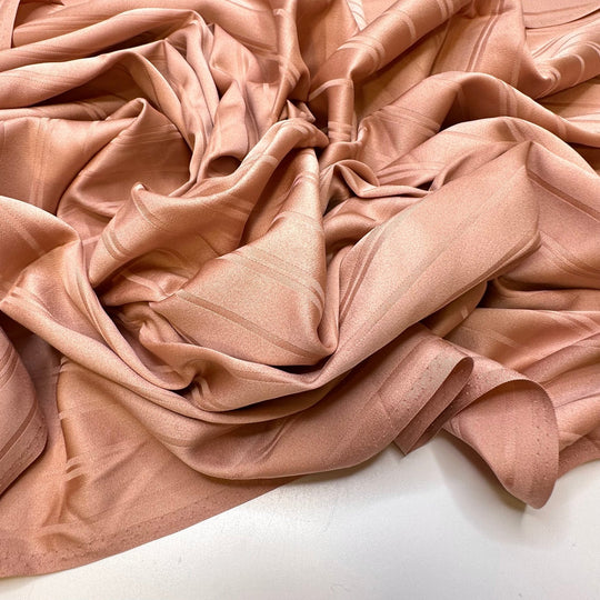 Helping Those In Need - Poly Woven - Light Pink Stripes - 2.15M Bundle - True Deadstock fabric Fabric by private - Sustainable Textile | FABCYCLE