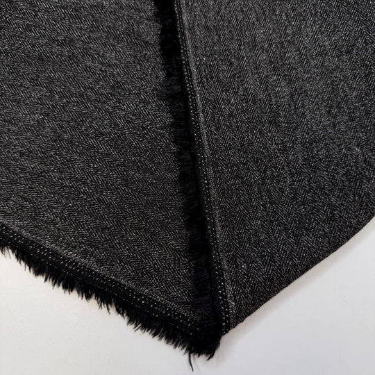 Hematite - Twill Weave Polyester Blend Woven - Dark Grey - 1M Bundle - True Deadstock fabric Fabric by private - Sustainable Textile | FABCYCLE