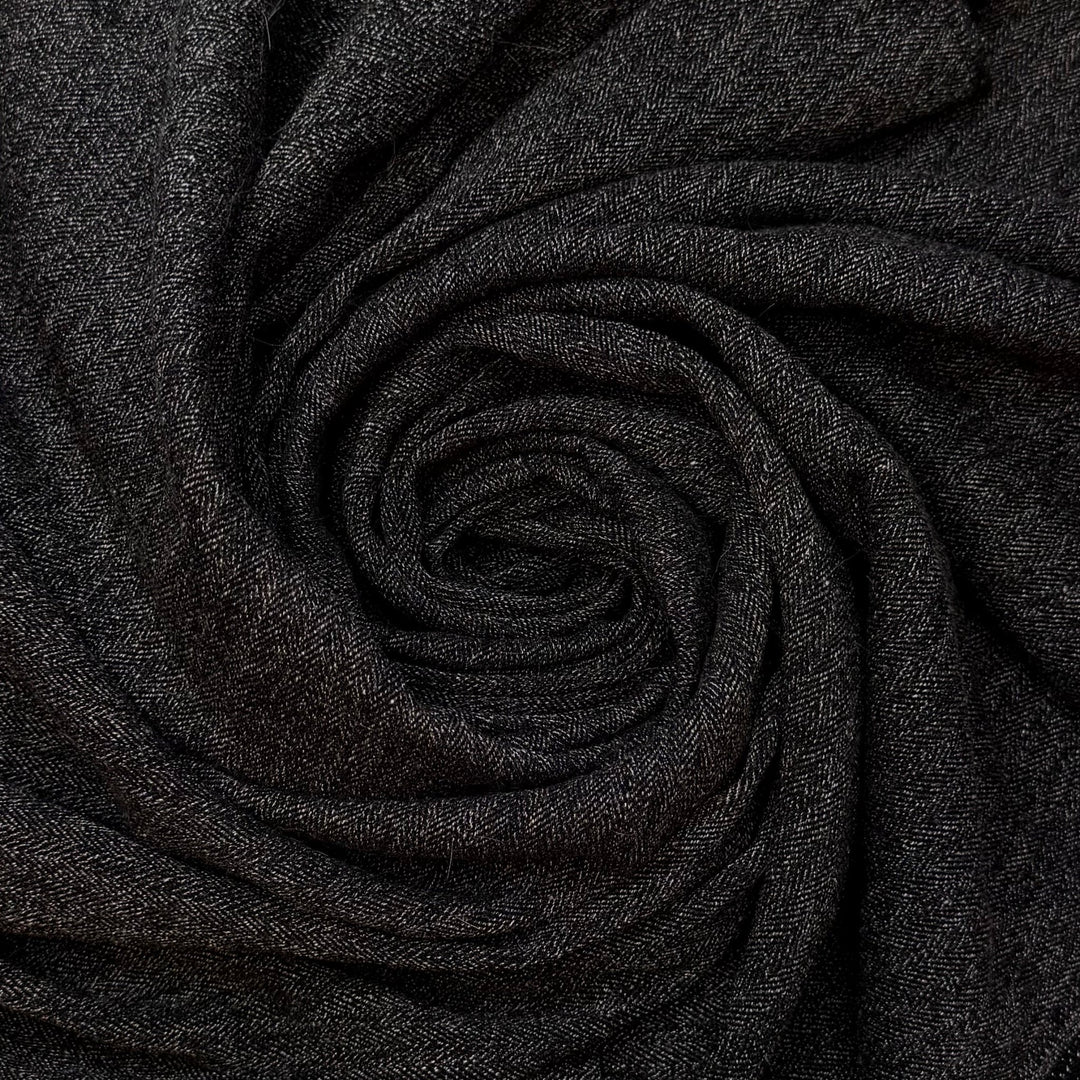 Hematite - Twill Weave Polyester Blend Woven - Dark Grey - 1M Bundle - True Deadstock fabric Fabric by private - Sustainable Textile | FABCYCLE