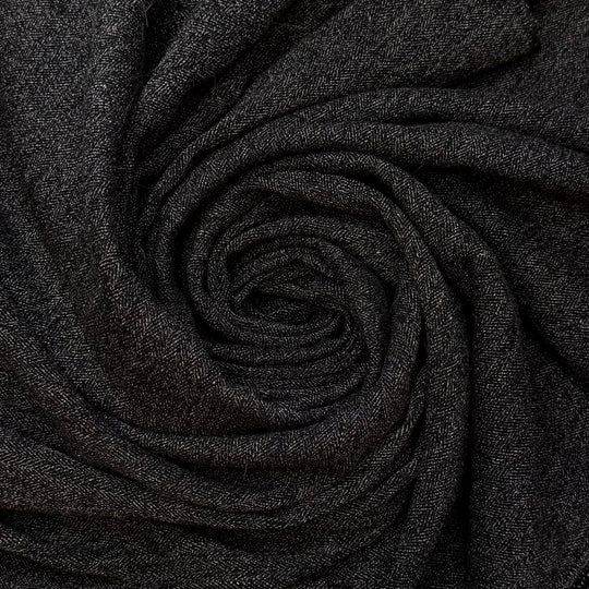 Hematite - Twill Weave Polyester Blend Woven - Dark Grey - 1M Bundle - True Deadstock fabric Fabric by private - Sustainable Textile | FABCYCLE