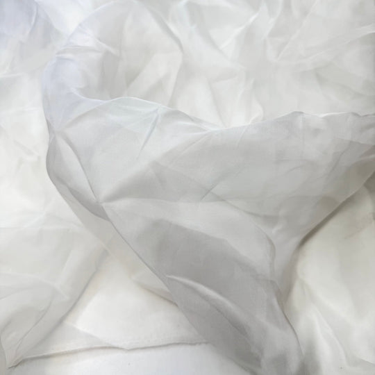 Herkimer Diamond - Organza Silk Woven - White - 1.7M Bundle - True Deadstock fabric Fabric by private - Sustainable Textile | FABCYCLE