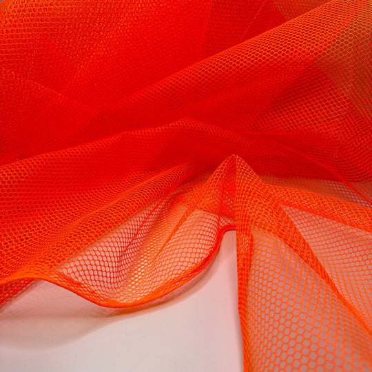 Hi Vis Pedestrian - Mesh Poly Knit - Neon Orange - 1M Bundle - True Deadstock fabric Fabric by private - Sustainable Textile | FABCYCLE