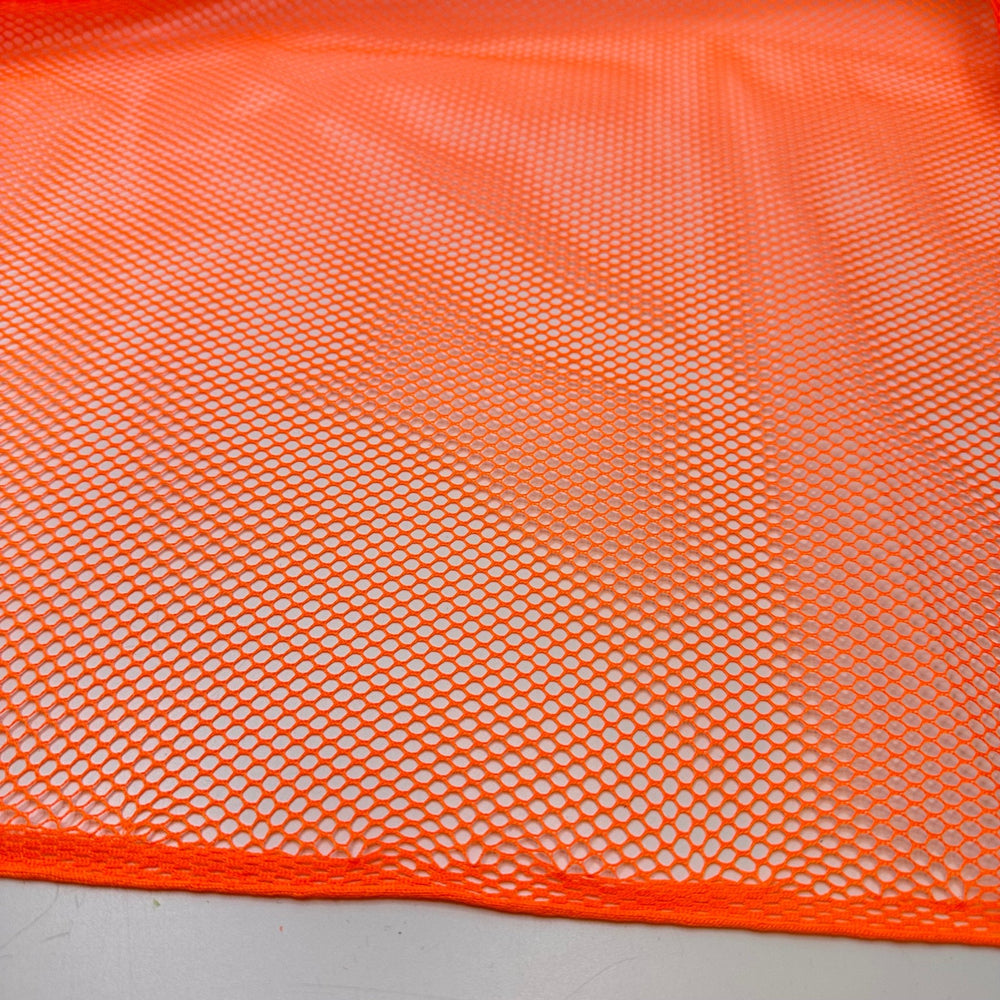 Hi Vis Pedestrian - Mesh Poly Knit - Neon Orange - 1M Bundle - True Deadstock fabric Fabric by private - Sustainable Textile | FABCYCLE