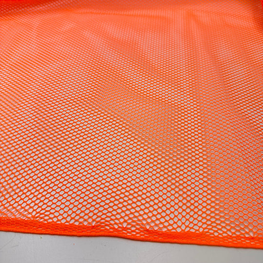 Hi Vis Pedestrian - Mesh Poly Knit - Neon Orange - 1M Bundle - True Deadstock fabric Fabric by private - Sustainable Textile | FABCYCLE