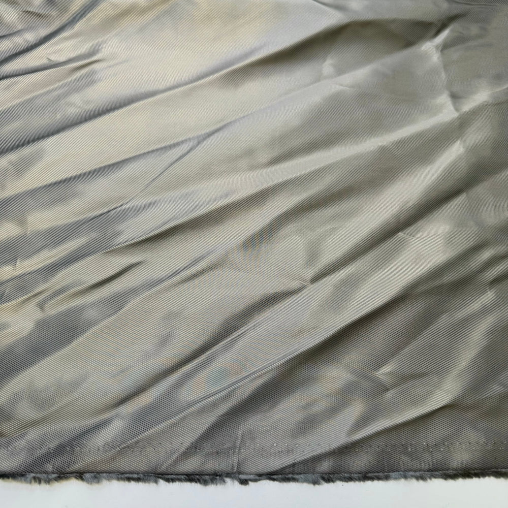 Hidden Gems From The Stash - Polyester Blend Woven - Dark Silver Tiny Diagonal Stripes - 2.6M Bundle - True Deadstock fabric Fabric by private - Sustainable Textile | FABCYCLE