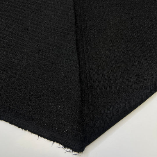High Contrast - Polyester Blend Woven - Black Stripes - 1.35M Bundle - True Deadstock fabric Fabric by private - Sustainable Textile | FABCYCLE