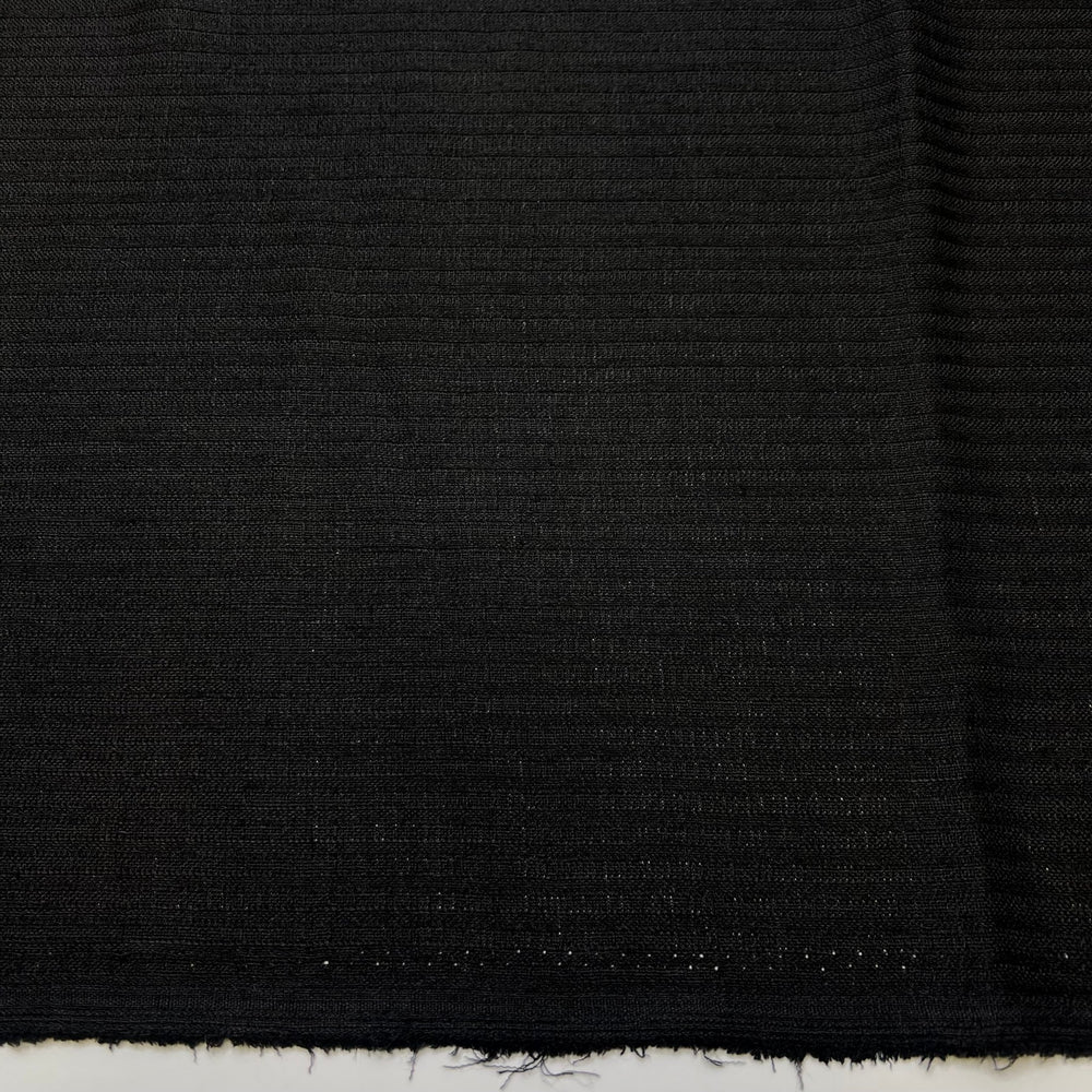 High Contrast - Polyester Blend Woven - Black Stripes - 1.35M Bundle - True Deadstock fabric Fabric by private - Sustainable Textile | FABCYCLE