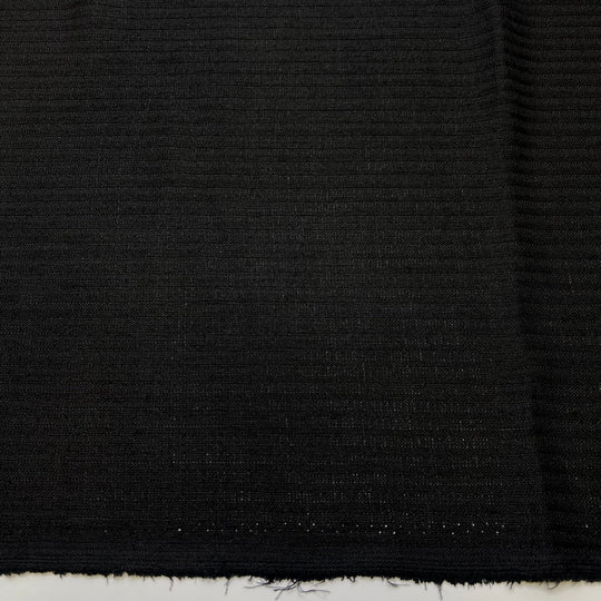 High Contrast - Polyester Blend Woven - Black Stripes - 1.35M Bundle - True Deadstock fabric Fabric by private - Sustainable Textile | FABCYCLE
