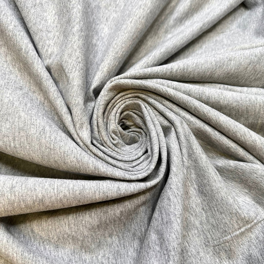 High Fashion Athleisure - French Terry Cotton/Bamboo Knit - Light Grey - 2M Bundle - True Deadstock fabric Fabric by private - Sustainable Textile | FABCYCLE