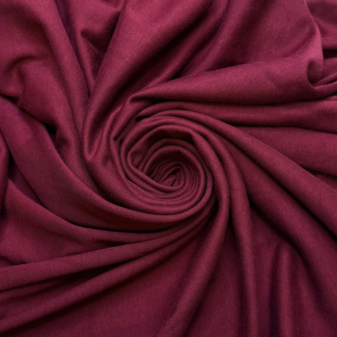 High Level Changes - Interlock Cotton Blend Knit - Burgundy - 0.8M Bundle - True Deadstock fabric Fabric by private - Sustainable Textile | FABCYCLE