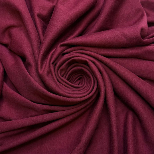 High Level Changes - Interlock Cotton Blend Knit - Burgundy - 0.8M Bundle - True Deadstock fabric Fabric by private - Sustainable Textile | FABCYCLE