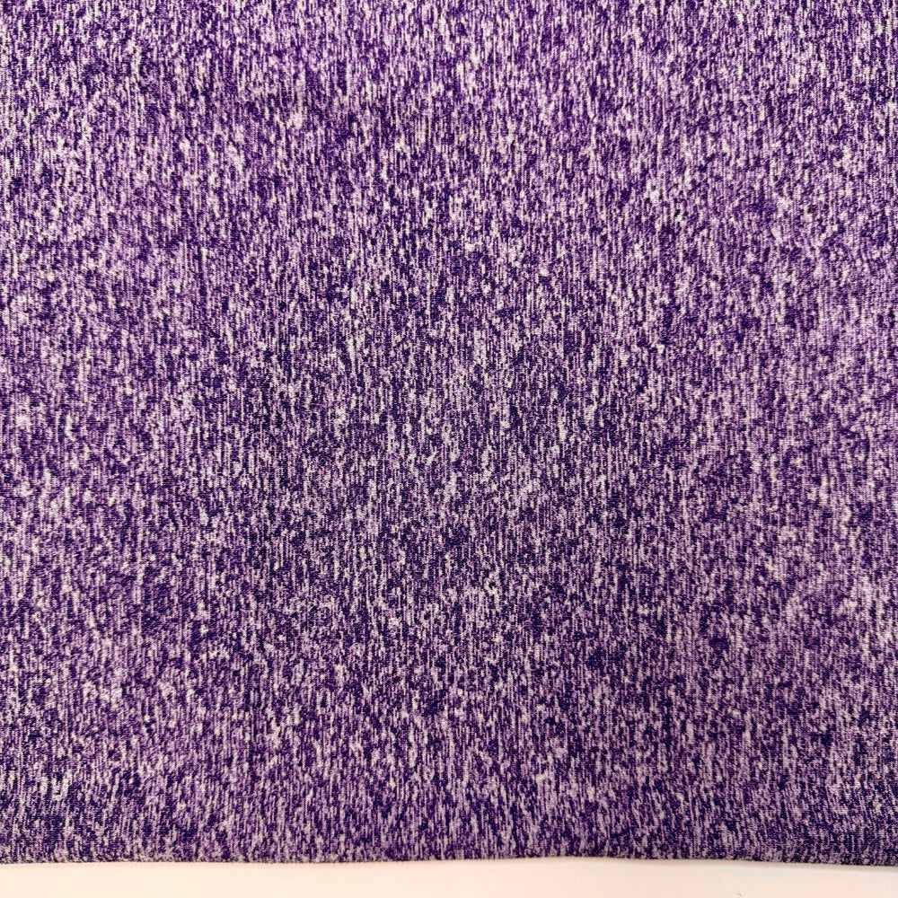Hiking Club - Jersey Polyester Blend Knit - Grey/Purple Heather - 2M Bundle - True Deadstock fabric Fabric by private - Sustainable Textile | FABCYCLE
