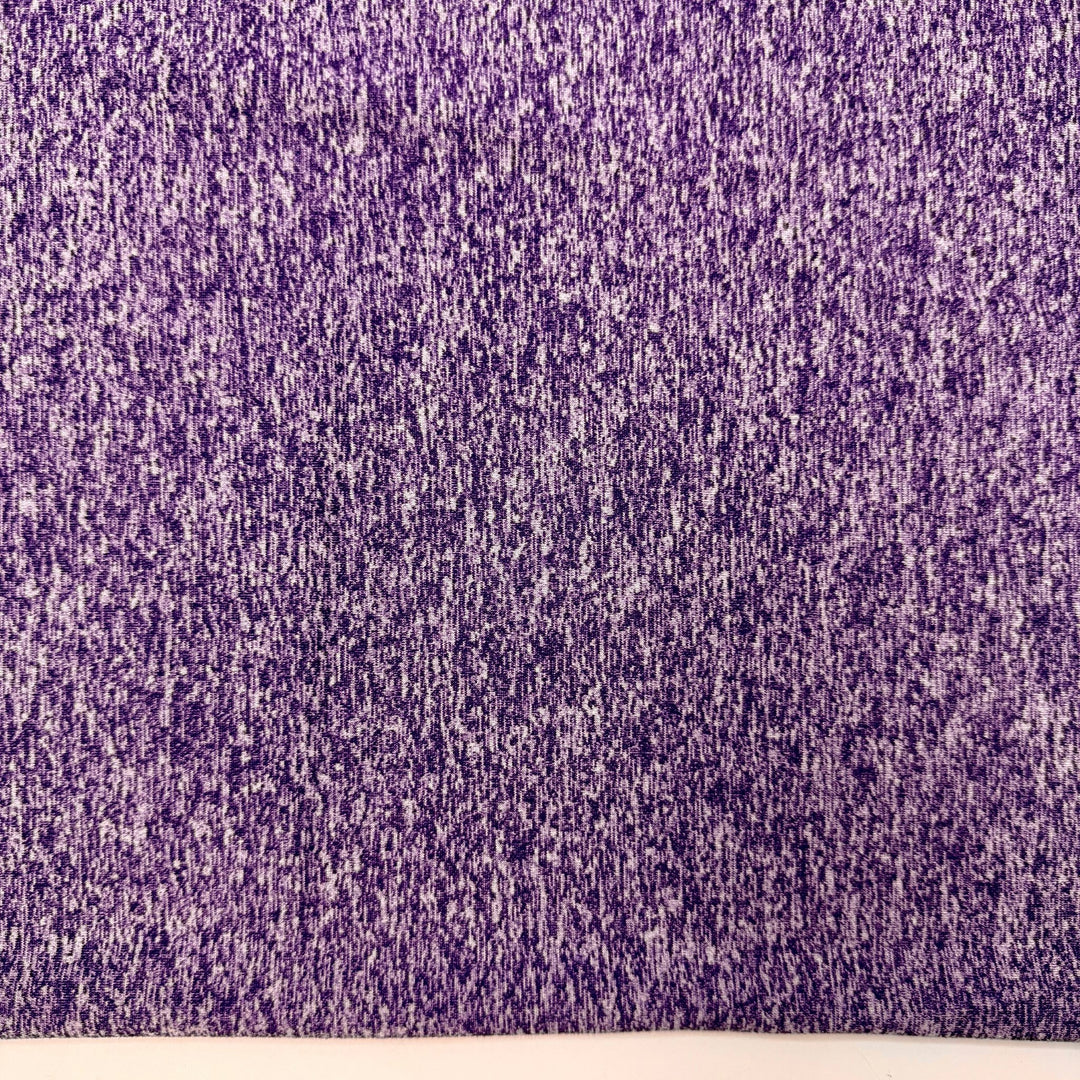 Hiking Club - Jersey Polyester Blend Knit - Grey/Purple Heather - 2M Bundle - True Deadstock fabric Fabric by private - Sustainable Textile | FABCYCLE