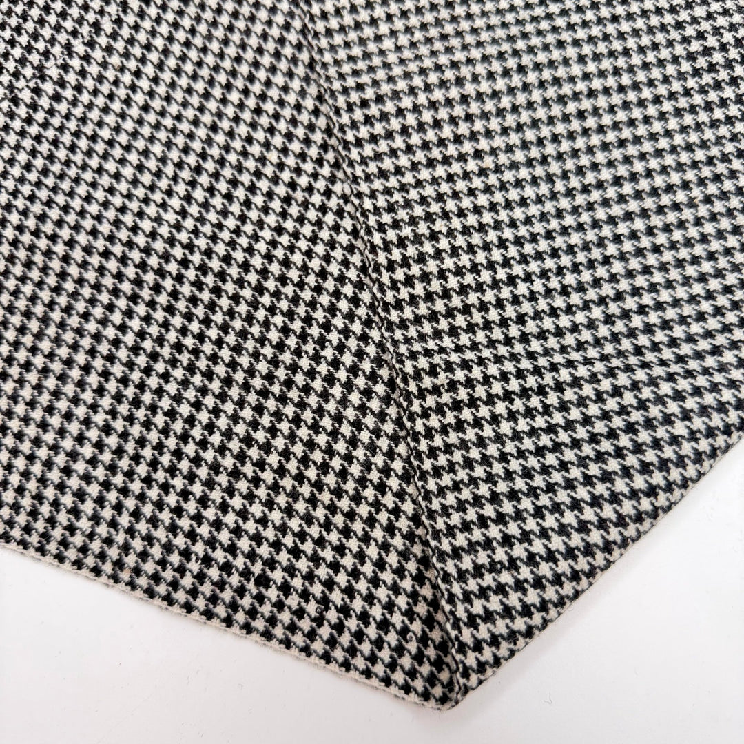 Hiking In A Suit - Twill Weave Wool Woven - Black/White Herringbone - 3.3M Bundle - True Deadstock fabric Fabric by private - Sustainable Textile | FABCYCLE