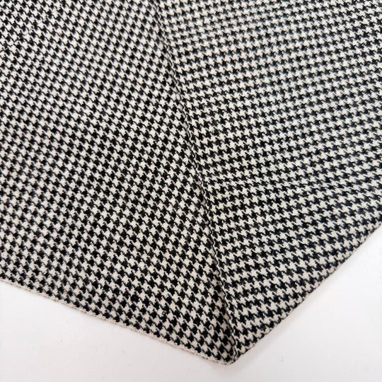 Hiking In A Suit - Twill Weave Wool Woven - Black/White Herringbone - 3.3M Bundle - True Deadstock fabric Fabric by private - Sustainable Textile | FABCYCLE