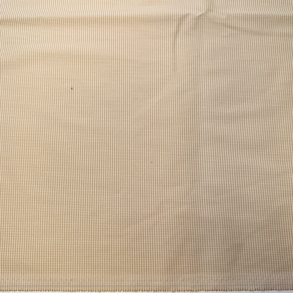 Hiking In The Desert - Polyester Blend Woven - Light Beige/White Plaid - Bundles - True Deadstock fabric Fabric by private - Sustainable Textile | FABCYCLE