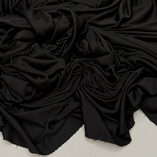 Hiking To The Swimming Hole - Jersey Polyester Blend Knit - Black - 2.2M Bundle - True Deadstock fabric Fabric by private - Sustainable Textile | FABCYCLE