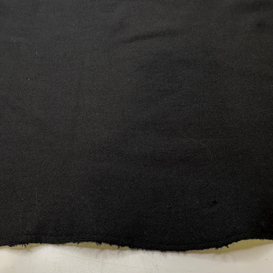 Hiking Trail Cleanup - Jersey Fleece Cotton Blend Knit - Black - 1.5M Bundle - True Deadstock fabric Fabric by private - Sustainable Textile | FABCYCLE
