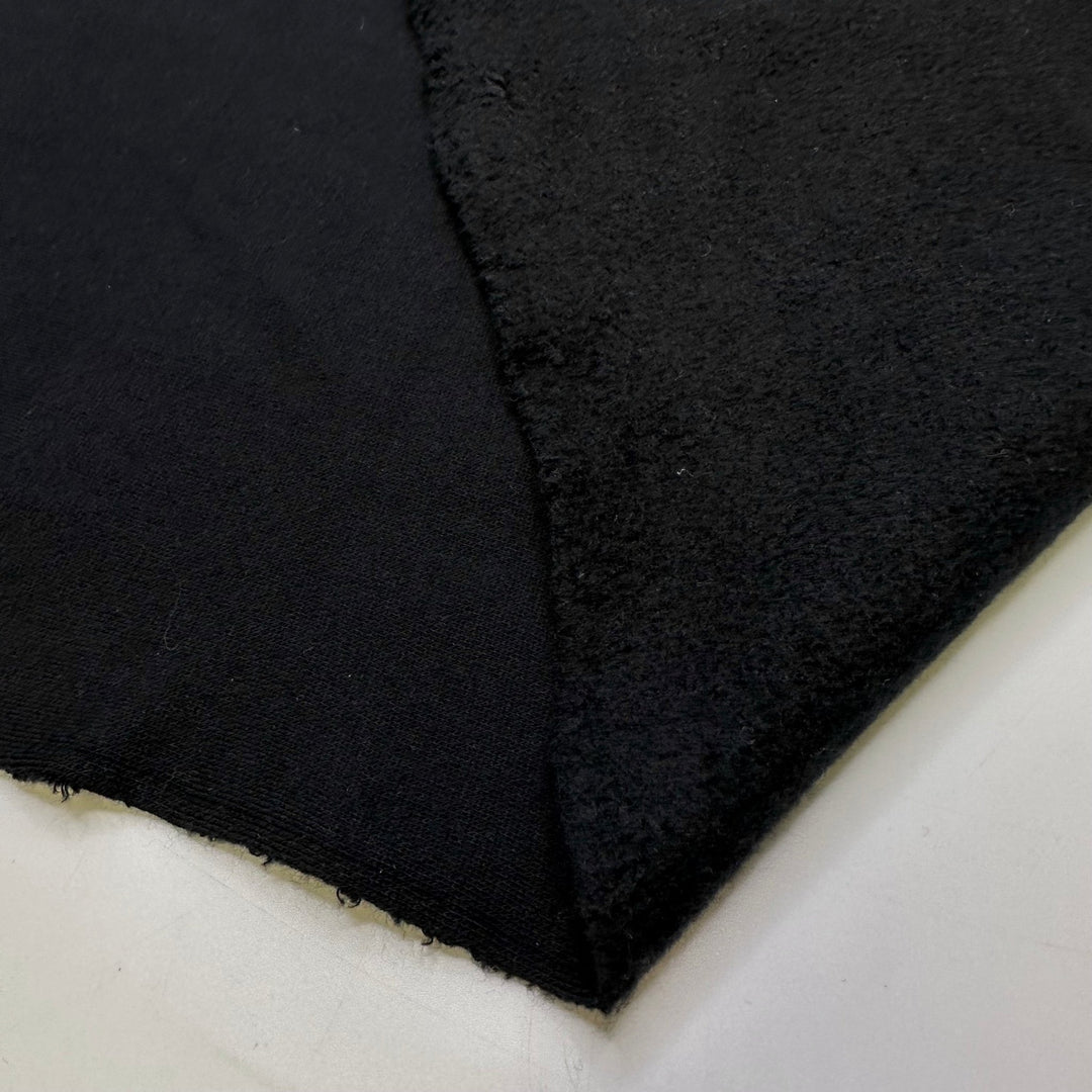Hiking Trail Cleanup - Jersey Fleece Cotton Blend Knit - Black - 1.5M Bundle - True Deadstock fabric Fabric by private - Sustainable Textile | FABCYCLE