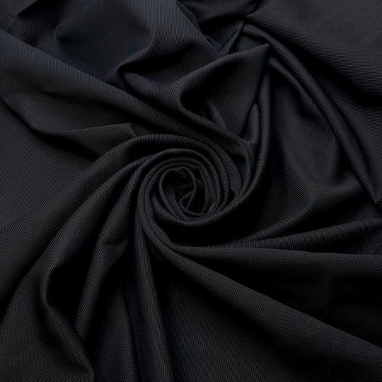 His Growl - Polyester Blend Knit - Black - 2M Bundle - True Deadstock fabric Fabric by private - Sustainable Textile | FABCYCLE