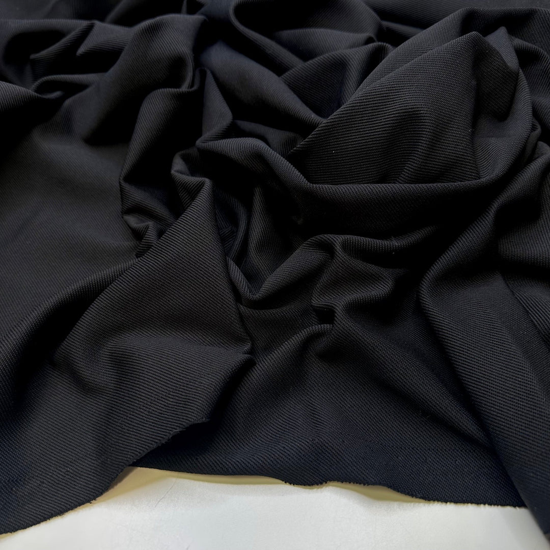 His Growl - Polyester Blend Knit - Black - 2M Bundle - True Deadstock fabric Fabric by private - Sustainable Textile | FABCYCLE
