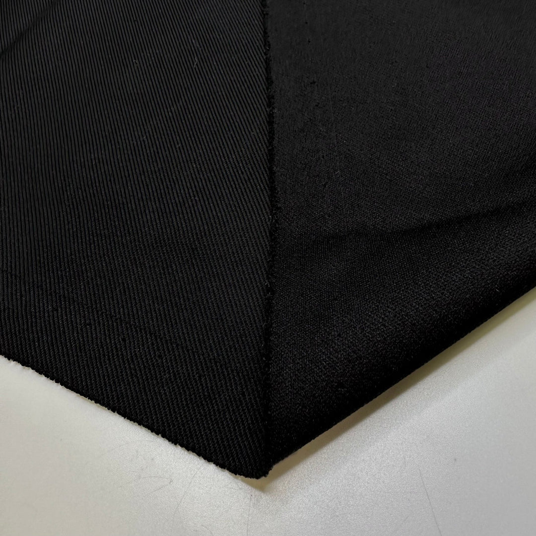 His Growl - Polyester Blend Knit - Black - 2M Bundle - True Deadstock fabric Fabric by private - Sustainable Textile | FABCYCLE