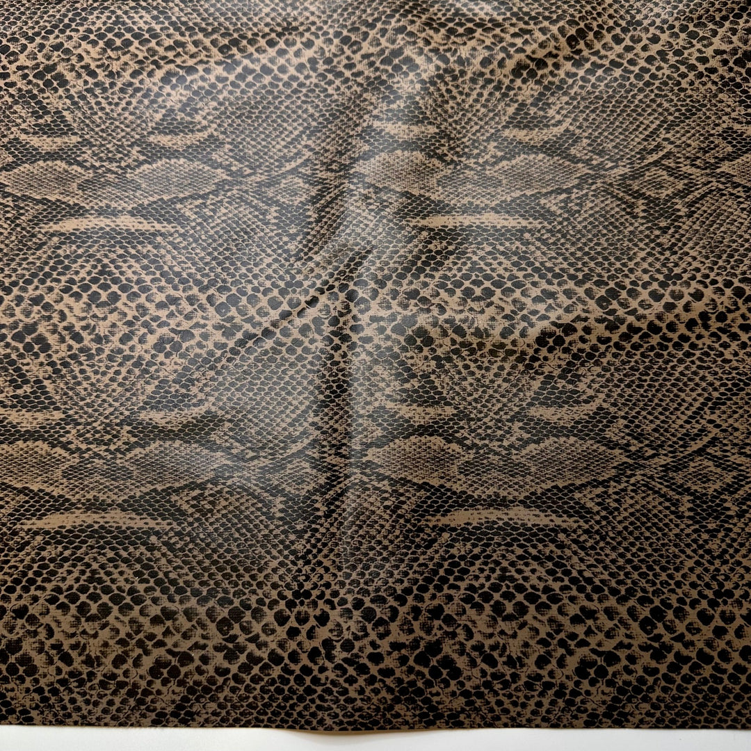 Hiss - Goretex Vinyl PVC Woven - Black/Beige Animal Print - Bundles - True Deadstock fabric Fabric by private - Sustainable Textile | FABCYCLE