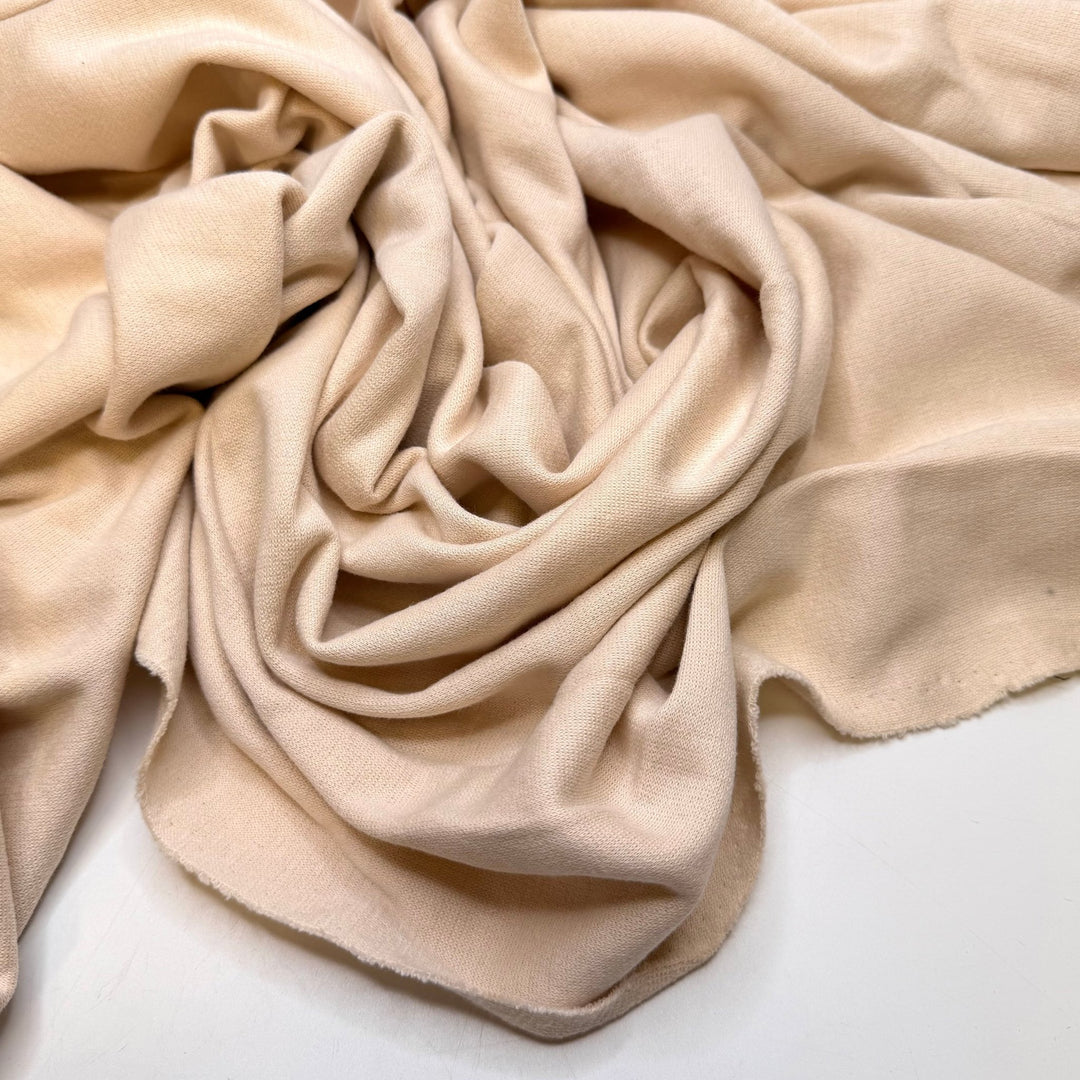 Holding Hands - Natural Blend Knit - Light Beige - 1.7M Bundle - True Deadstock fabric Fabric by private - Sustainable Textile | FABCYCLE