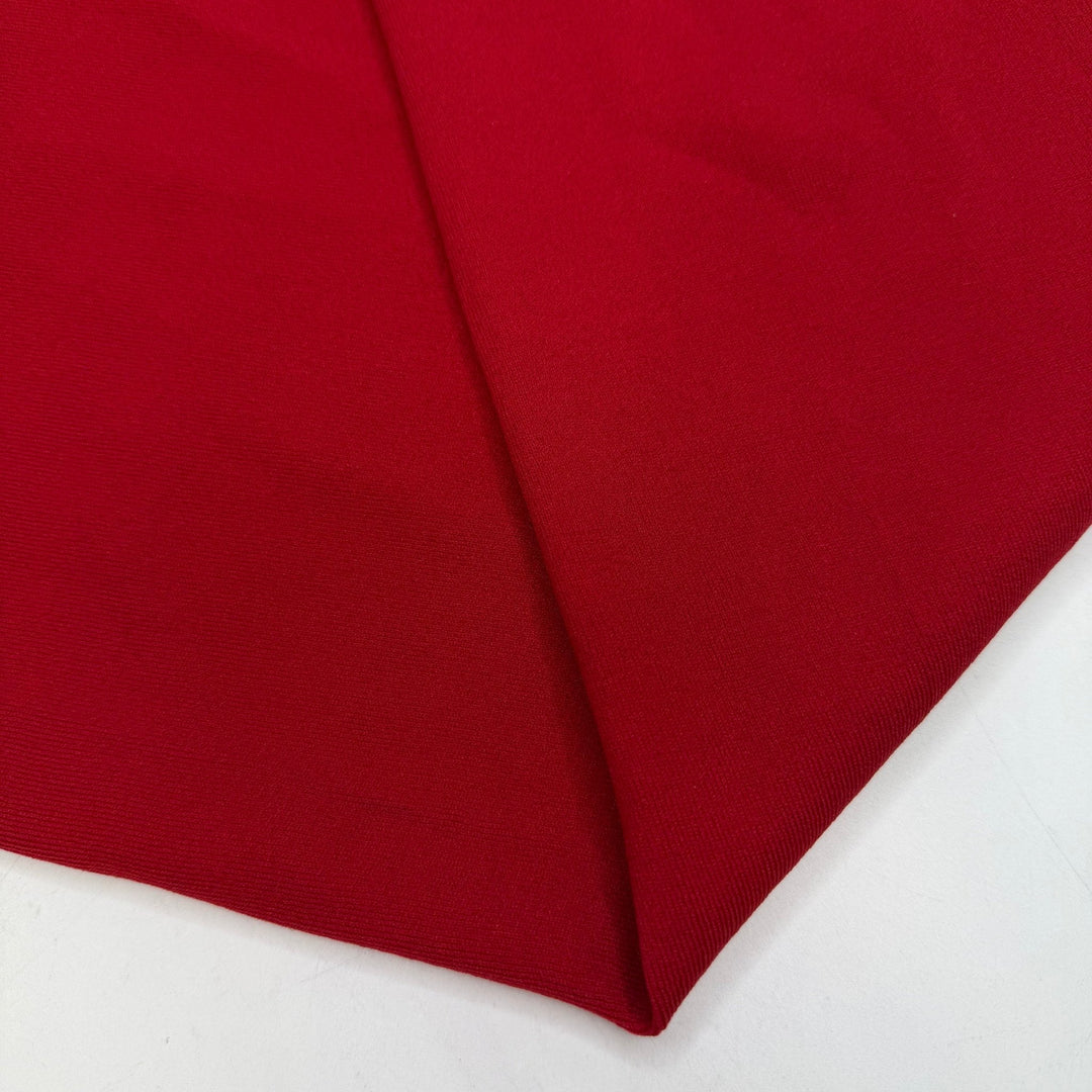 Holding Your Breath Underwater - Tubular Rib Knit Polyester Blend Knit - Red - 2M Bundle - True Deadstock fabric Fabric by private - Sustainable Textile | FABCYCLE